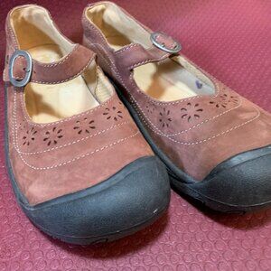 Keen Mary Jane Suede Terra Cotta W 7.5